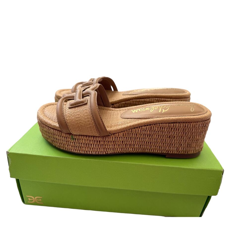 Sam Edelman Women's Sand Dune Leather Weave Pauleena Espadrille Sandals Size 6.5 - Picture 7 of 10